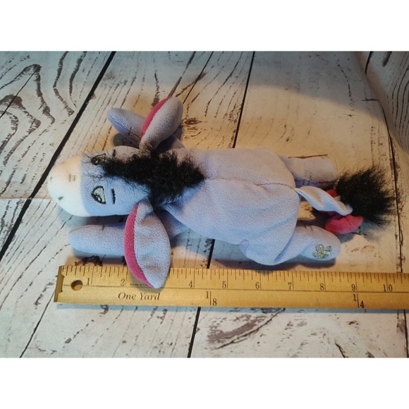 Eeyore beany plush stuffed animal embroidered eyes - Picture 5 of 5